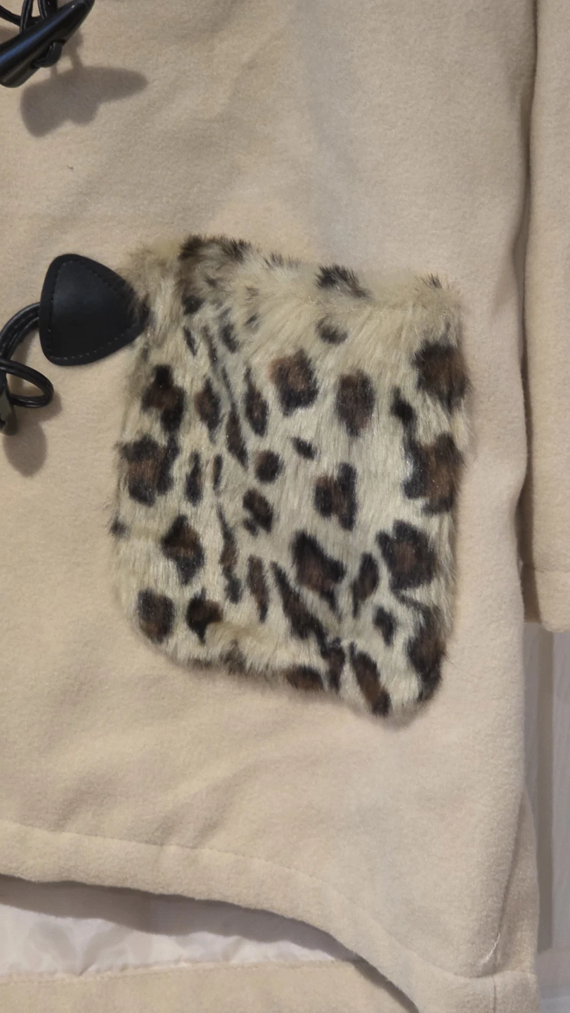 Pozzi toggle coat with faux fur trim - photo 3