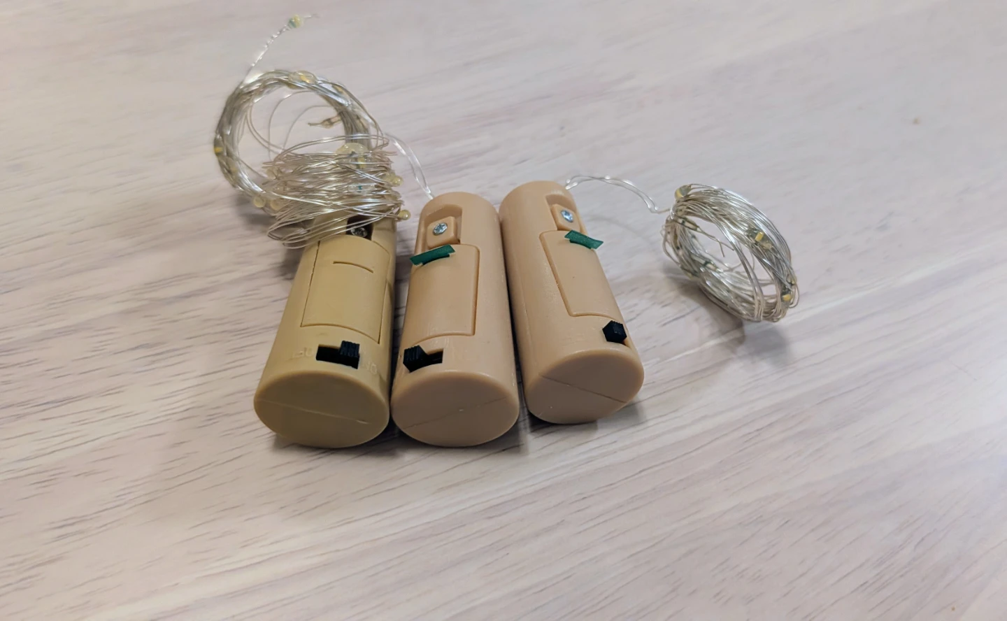 Brand New Set of 3 Cork Battery Operated LED String Lights