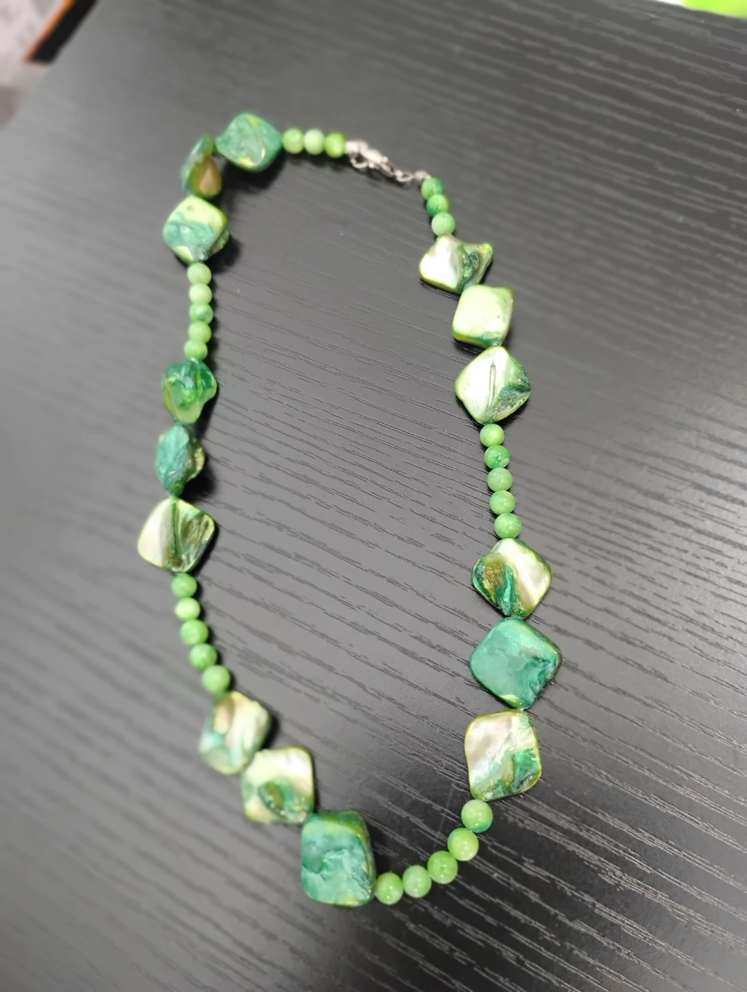 Green Shell and Bead Necklace