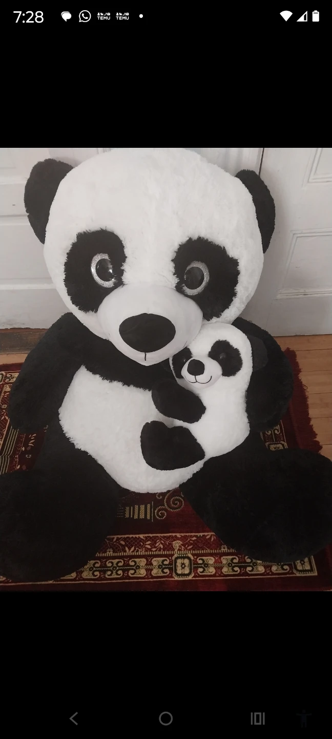 Giant Plush Panda Bear with Baby Panda - photo 5