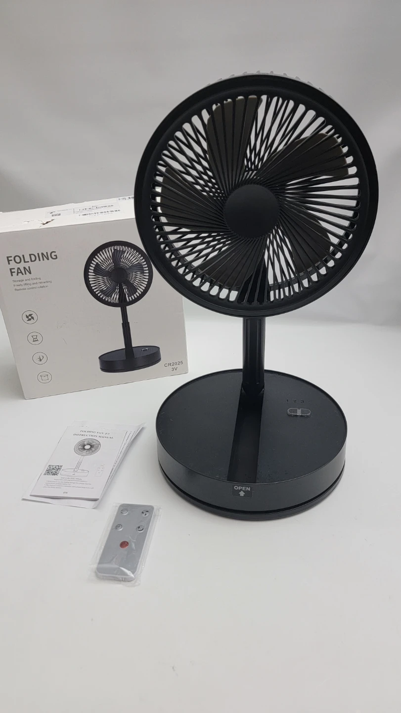 9" Portable Folding Rechargeable Oscillating Fan 7200mAh USB-C - photo 3