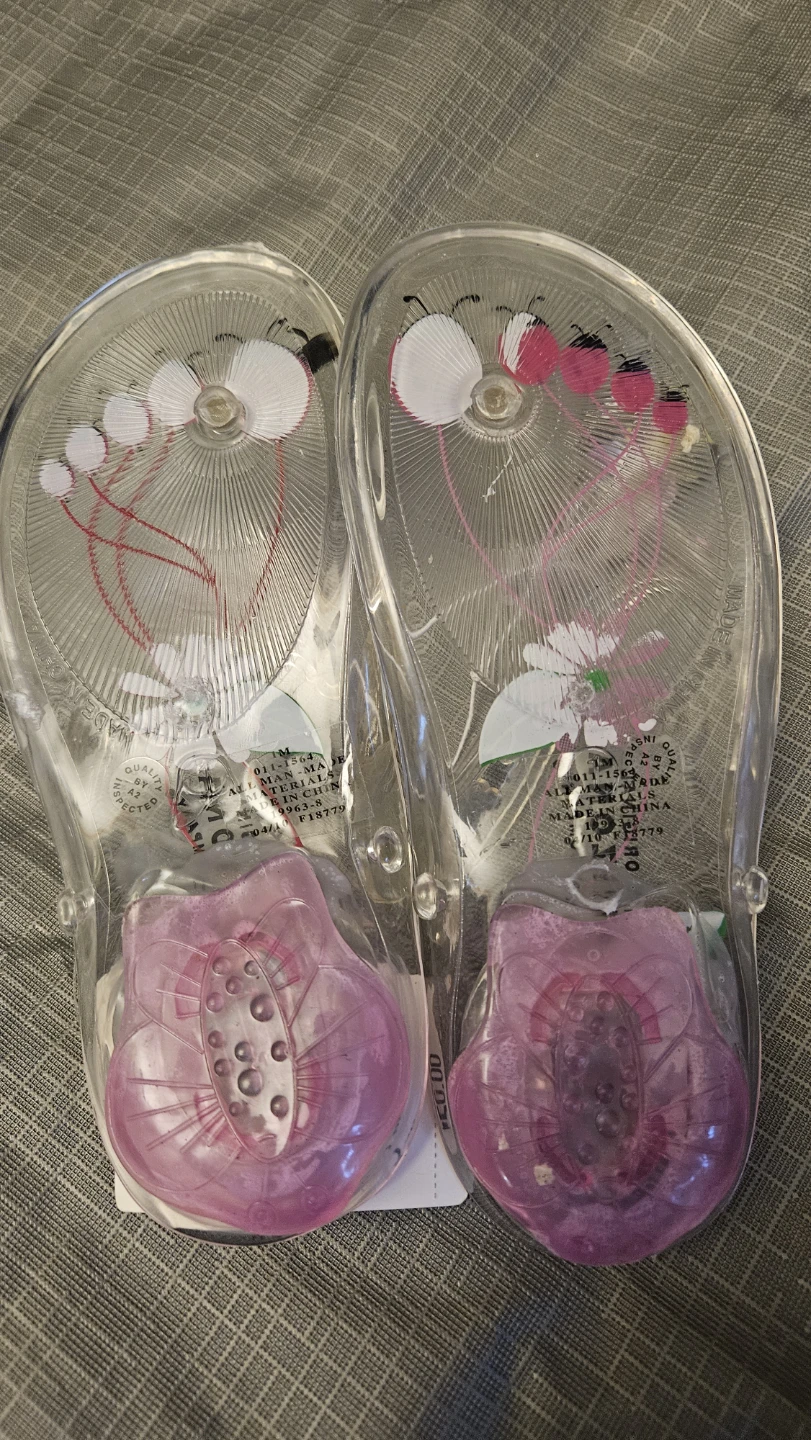 Arizona Jean Company Clear Jelly Sandals  Flowers Ladybugs - photo 3