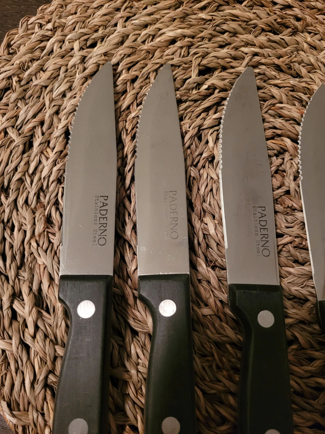 Paderno Stainless Steel Serrated Steak Knives (Set of 6) - photo 2