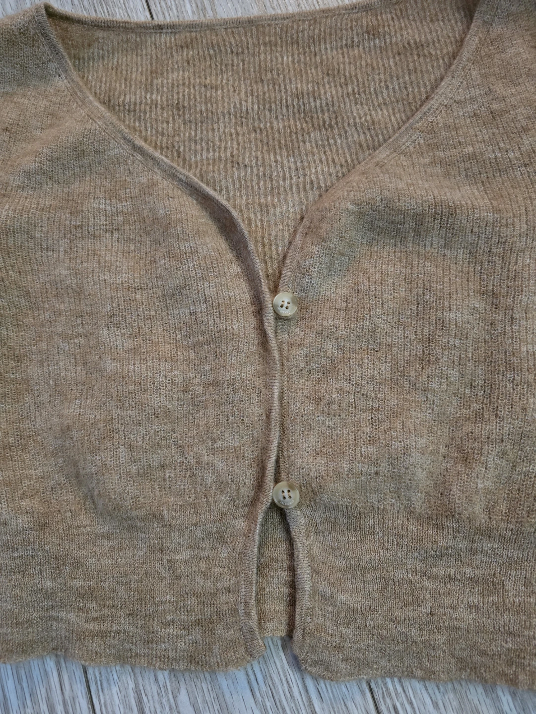 Jacquemus Brown Knit Cropped Cardigan Size 38 - photo 2