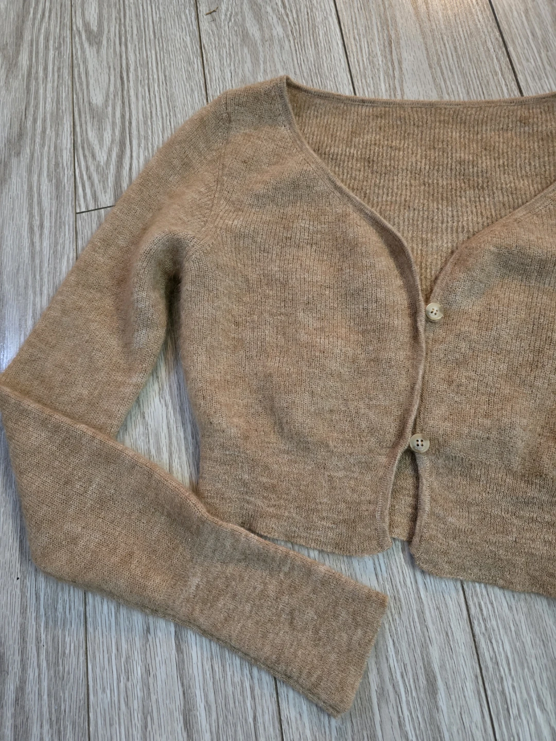 Jacquemus Brown Knit Cropped Cardigan Size 38 - photo 3