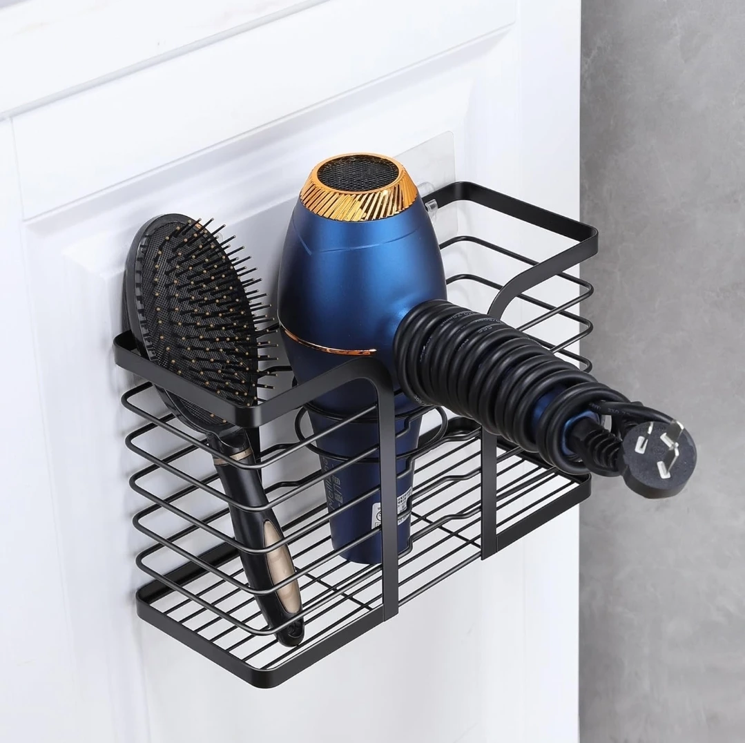 Hair Dryer Holder - Black Metal Organizer - photo 3