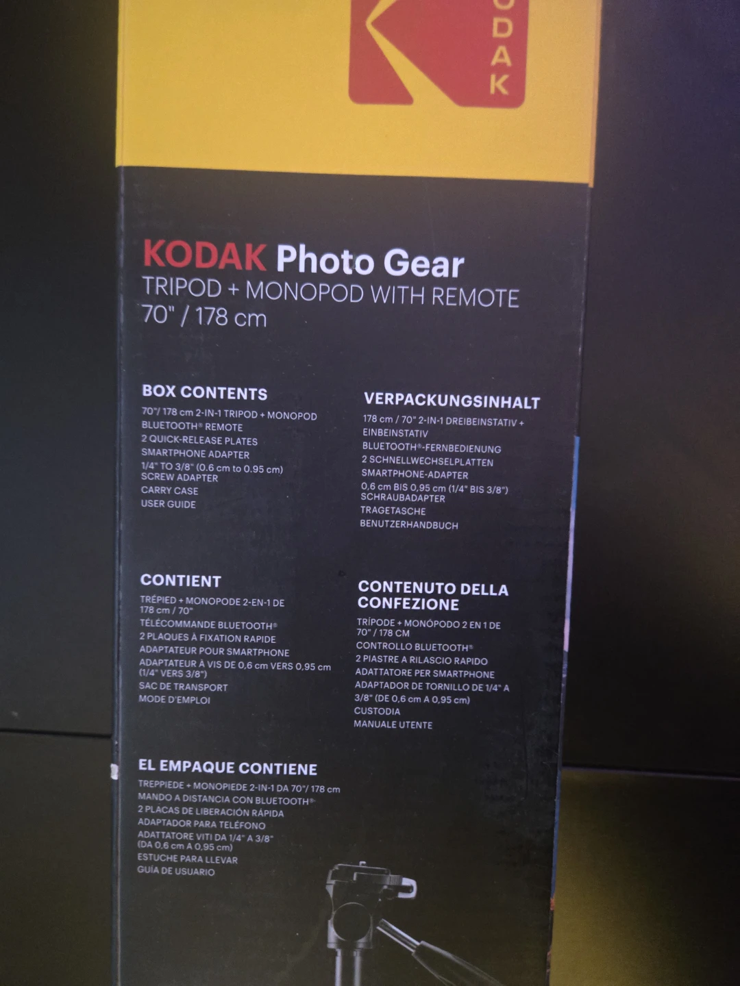 KODAK Photo Gear Tripod + Monopod with Remote