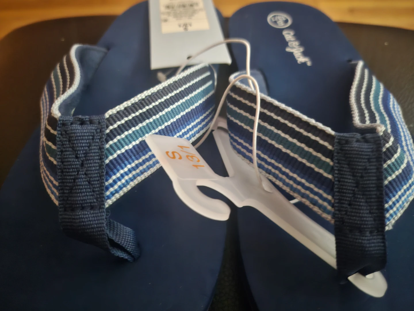 Cat & Jack Navy Blue Flip Flops Size S 13/1 - photo 4