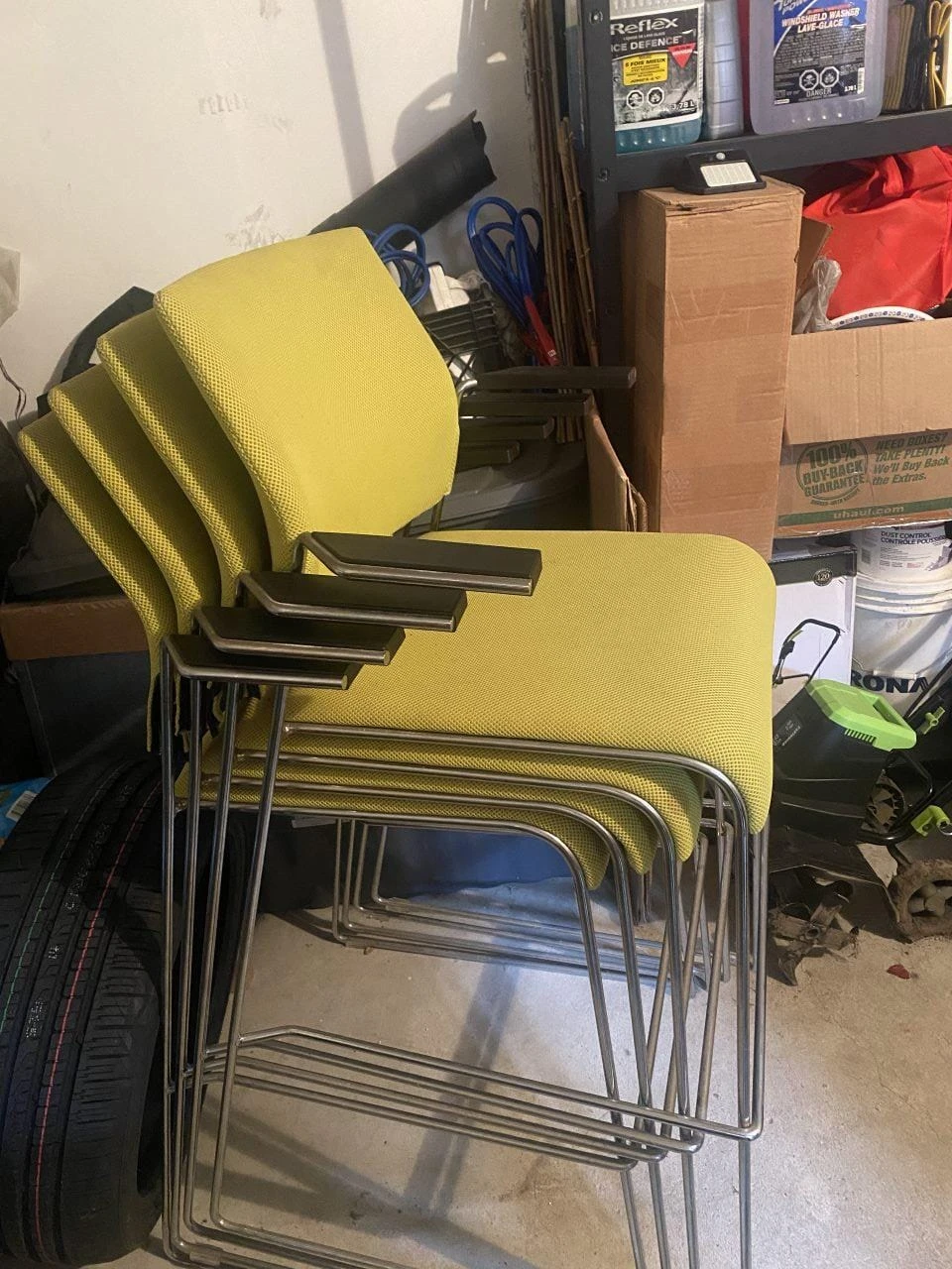 FREE - 4 Light Green modern bar stool chair - photo 3