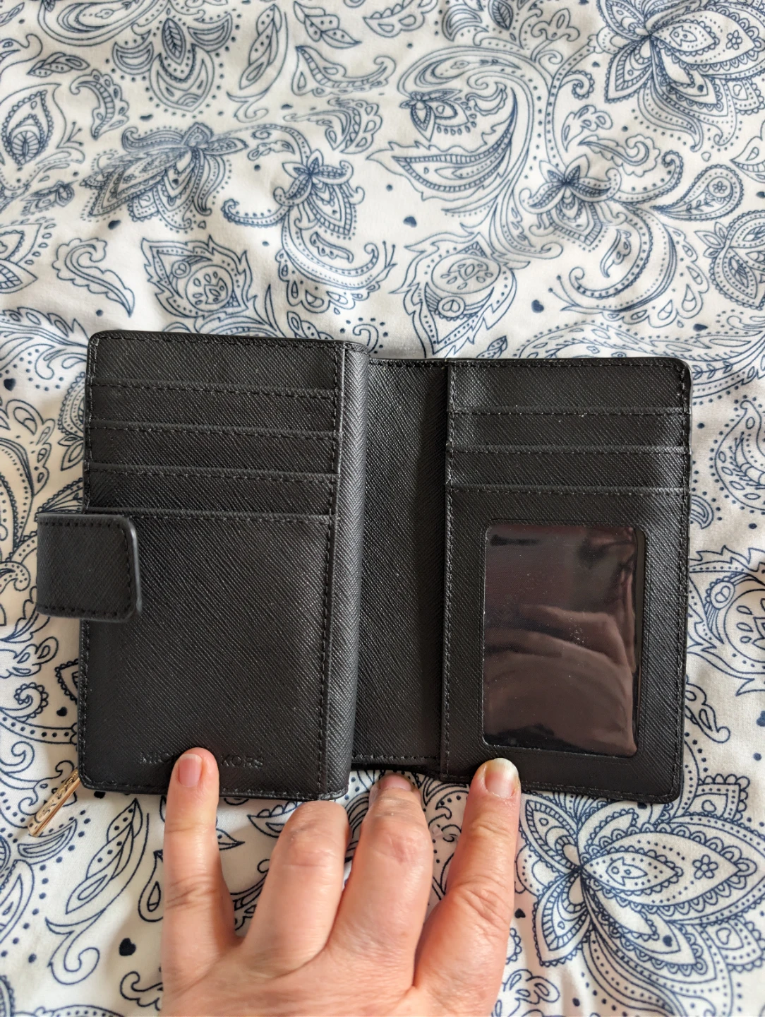 Michael Kors Black Saffiano Leather Bifold Wallet