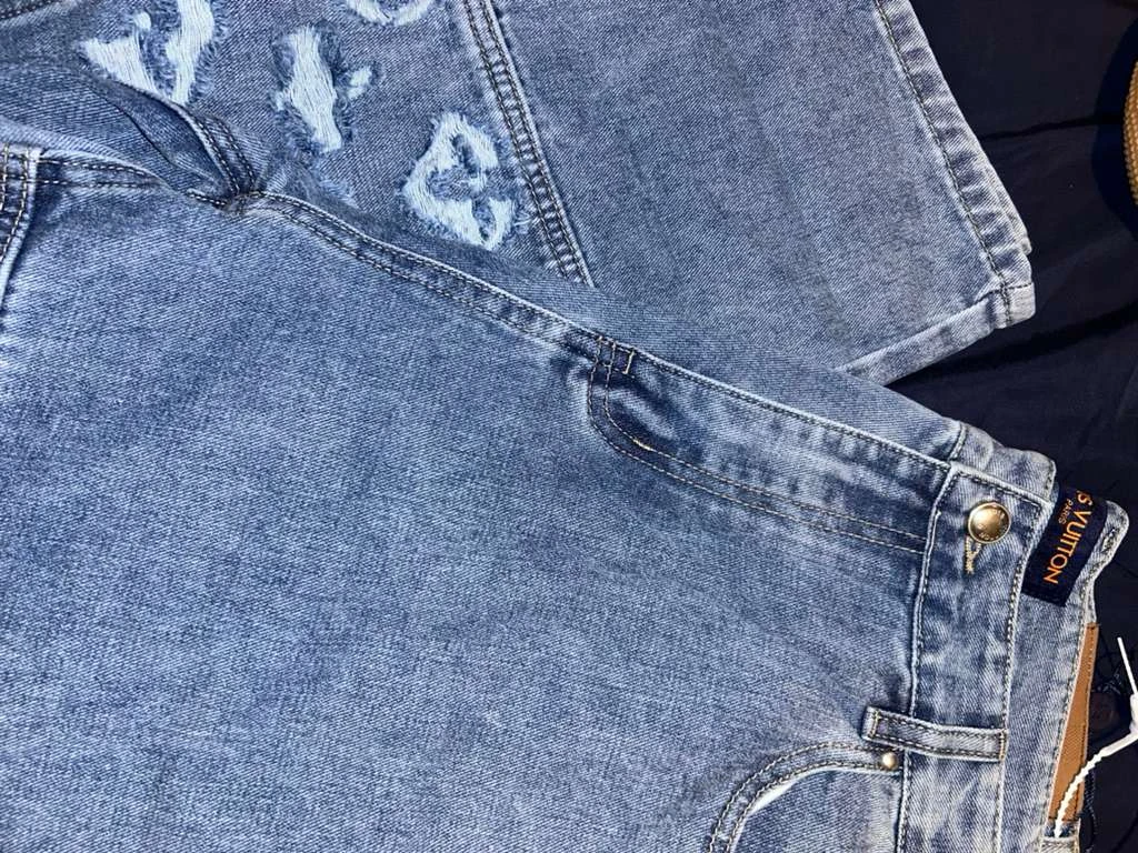 Louis Vuitton Distressed Denim Jeans