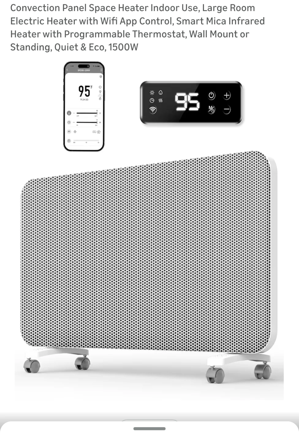 1500W Panel Space Heater