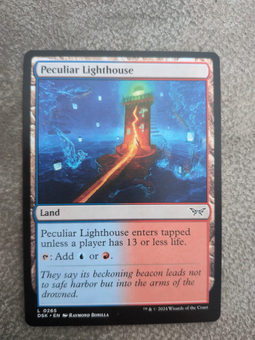 Peculiar Lighthouse - Magic: The Gathering Land Card 🧡