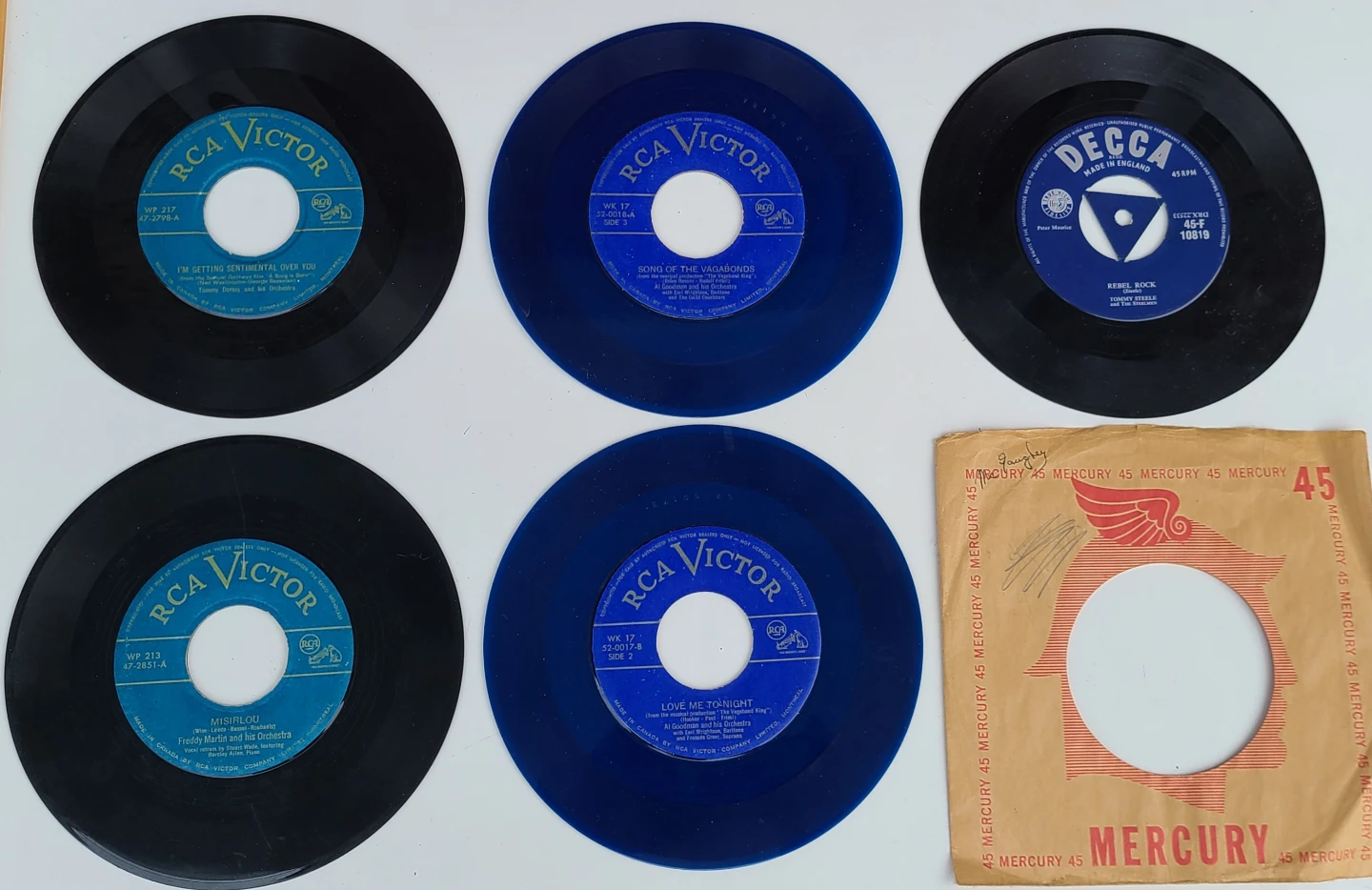 FREE Vintage 45 Records - 6 Total 1940s/1950s