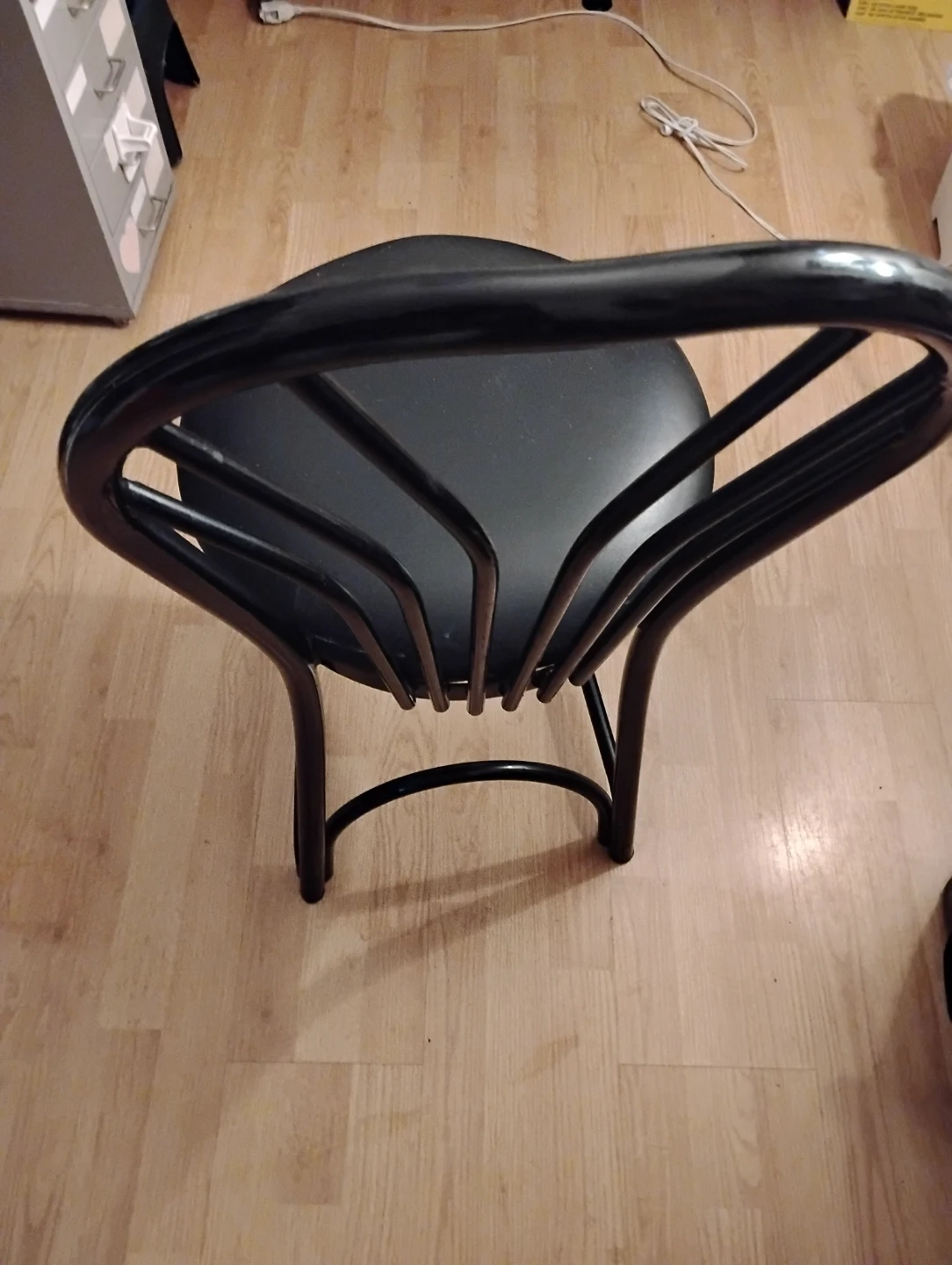 Black Metal Dining Chair with Padded Seat 🥕 - photo 2