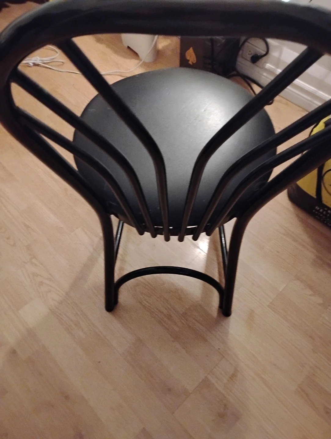 Black Metal Dining Chair with Padded Seat 🥕 - photo 3