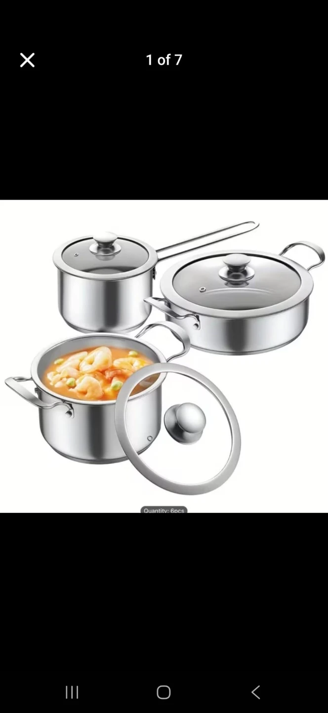 6-Piece Stainless Steel Cookware Set