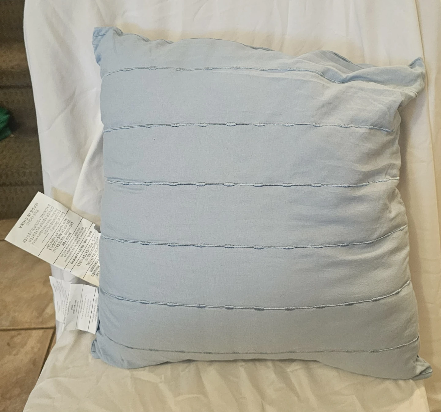 Blue Square Decorative Pillow