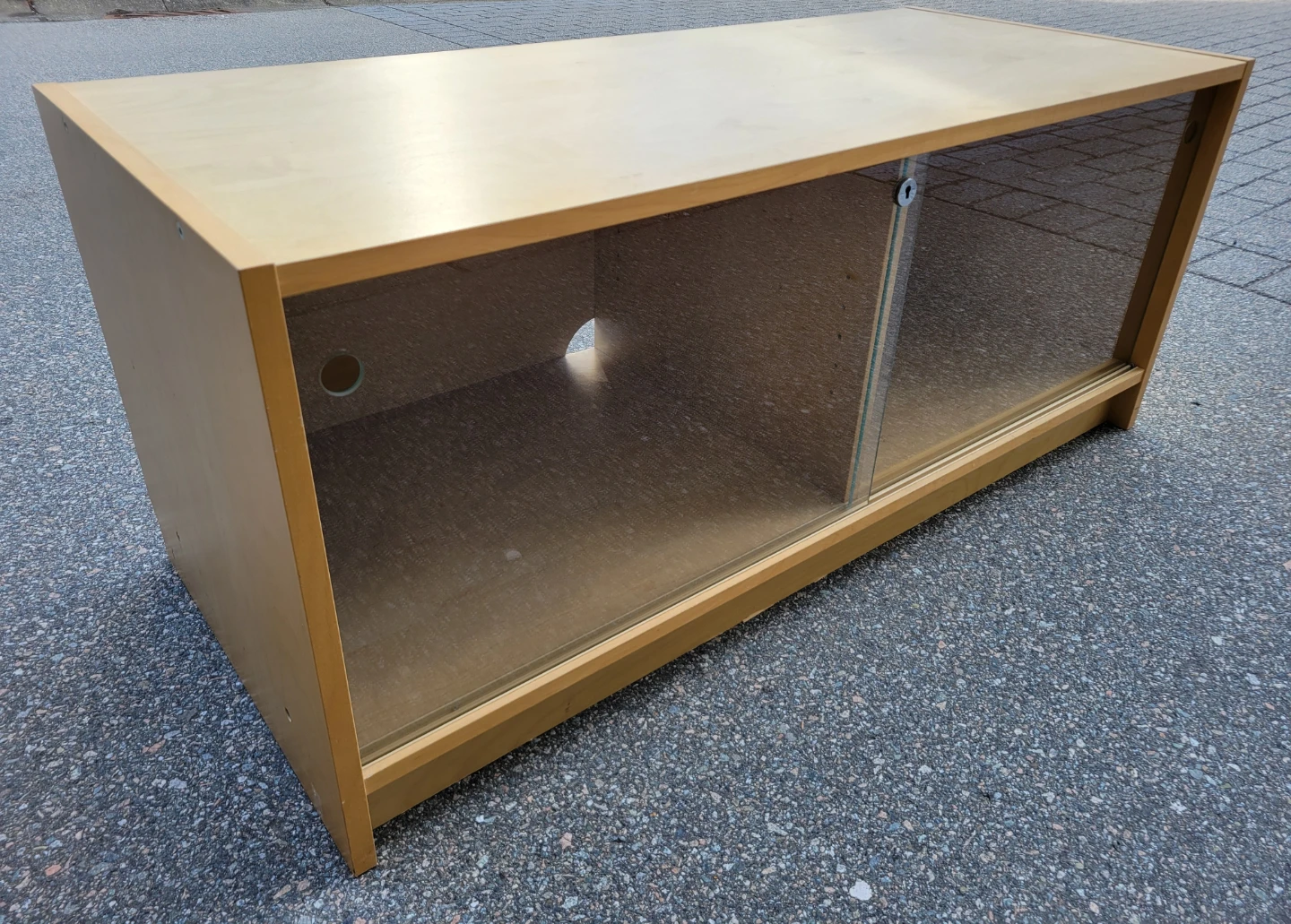 Wood and Glass TV stand / Cabinet. - photo 2