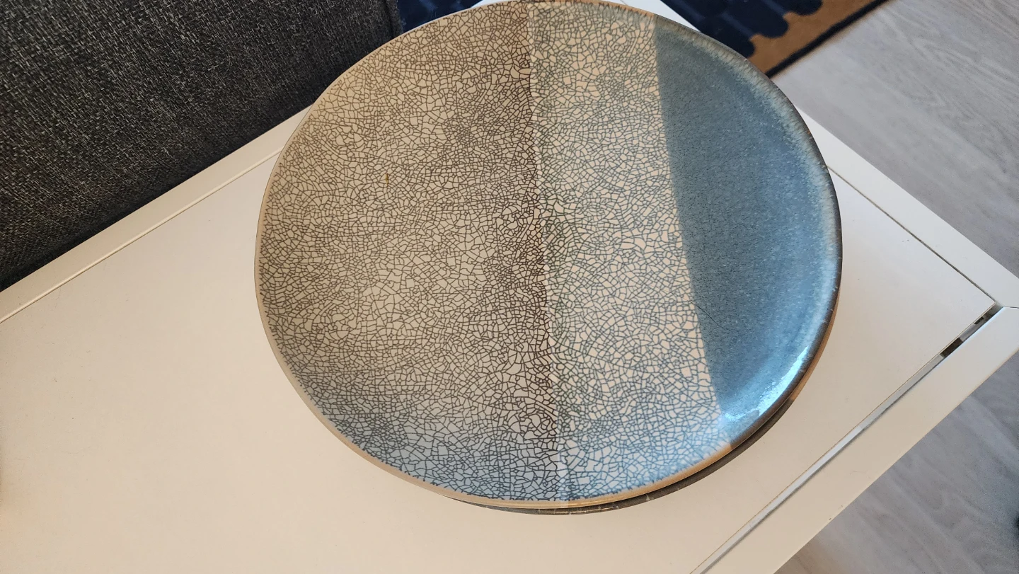 Five Sango Pebble Stone Dinner Plate - Blue/Beige - photo 2