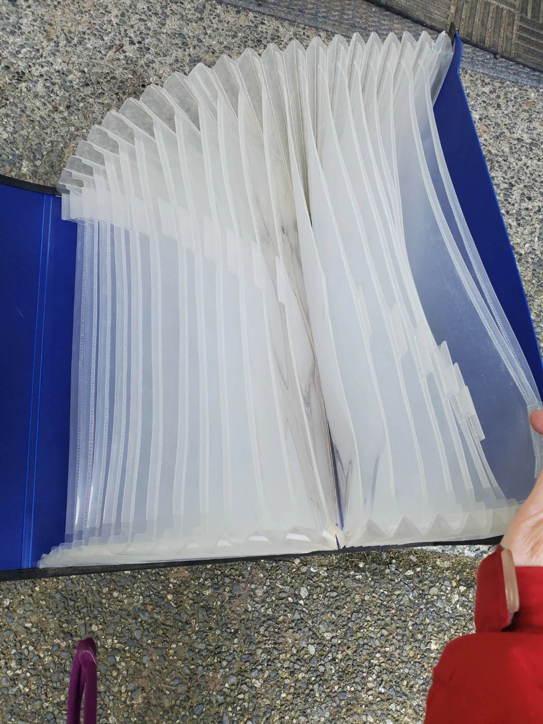 Blue Accordion Document Organizer Bag with Handle - photo 4
