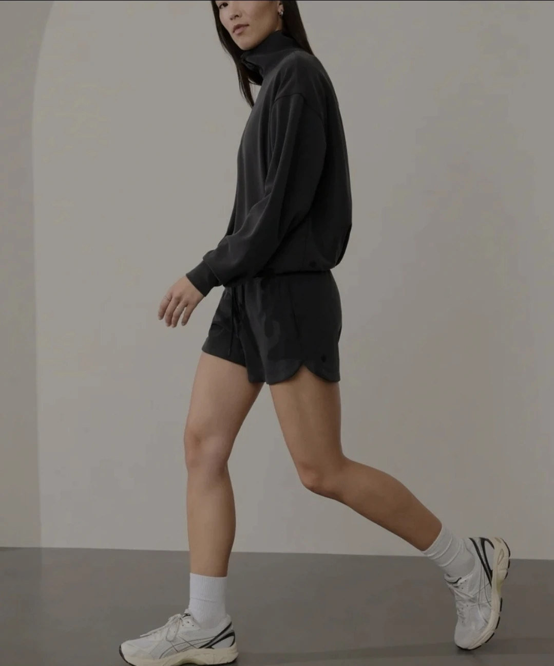 Athelata seasoft bubble hem sweatshirts black xxs - photo 2