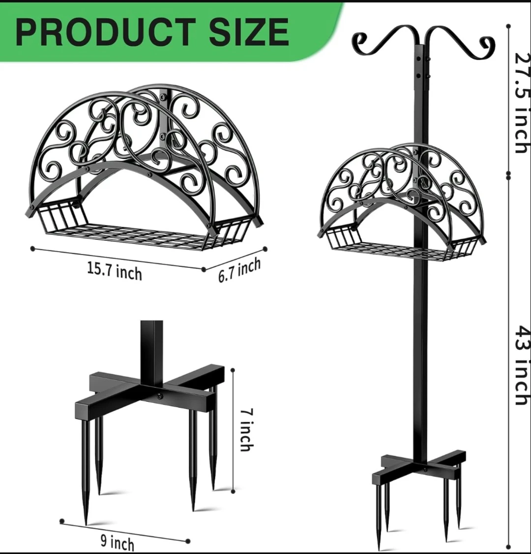 Freestanding hose holder,improved hose holder with 4 spikes and