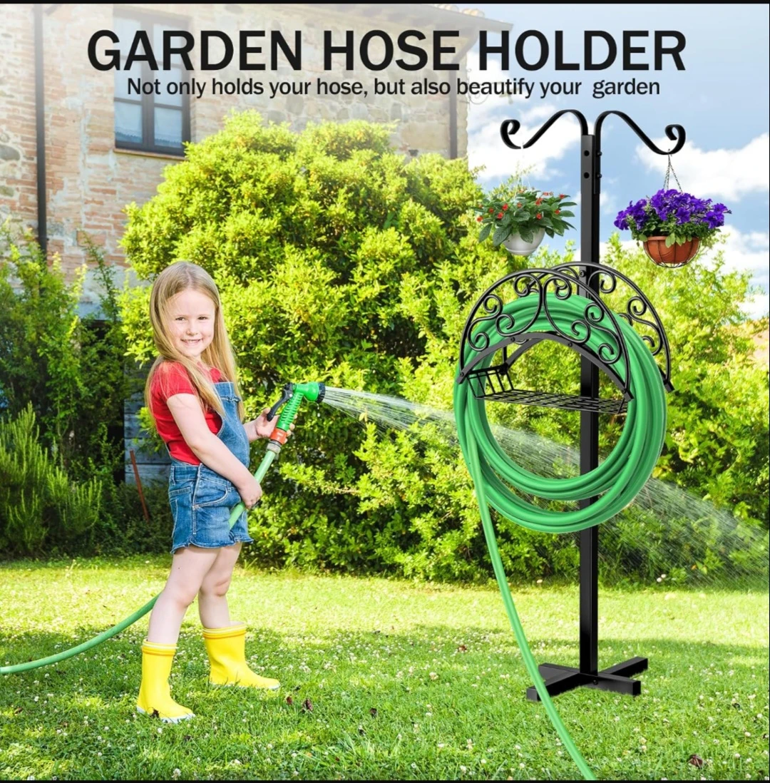 Freestanding hose holder,improved hose holder with 4 spikes and - photo 2