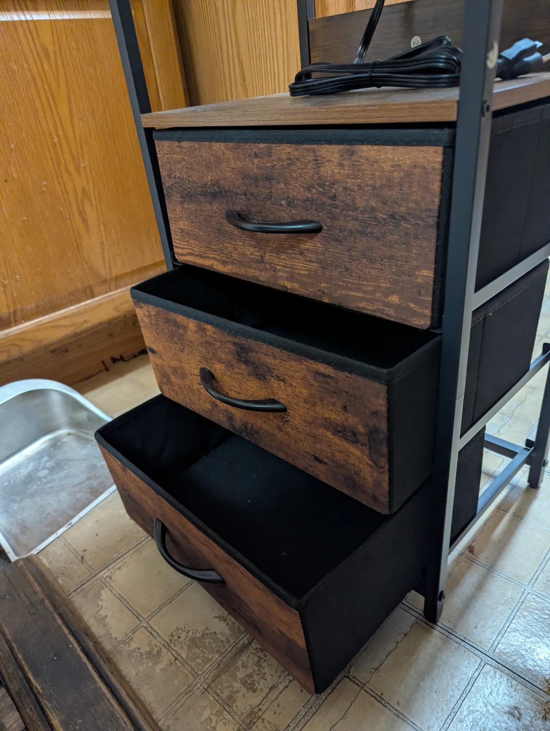 3-Drawer Storage Chest Nightstand - photo 3
