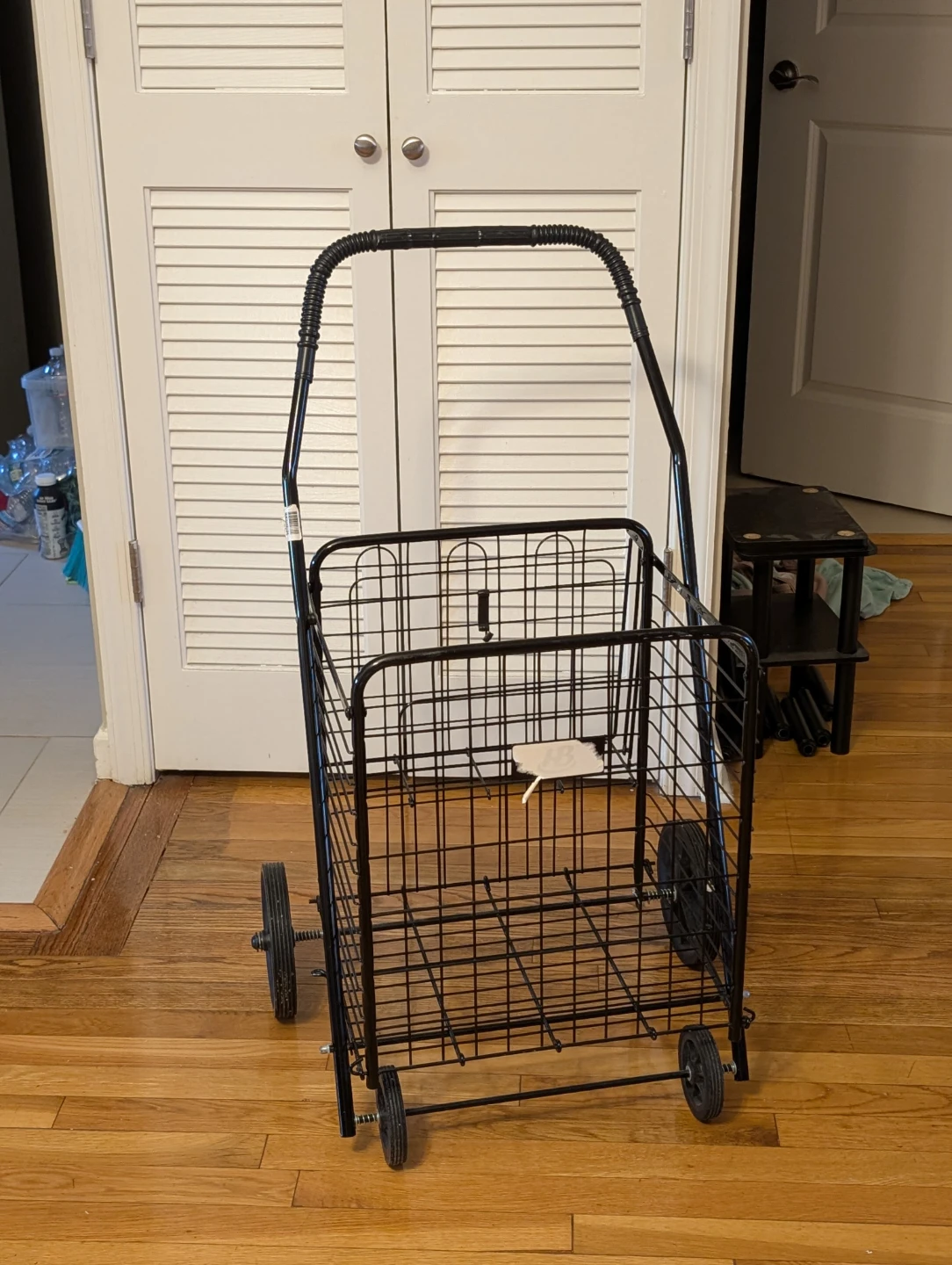 Black Folding Shopping Cart - photo 2