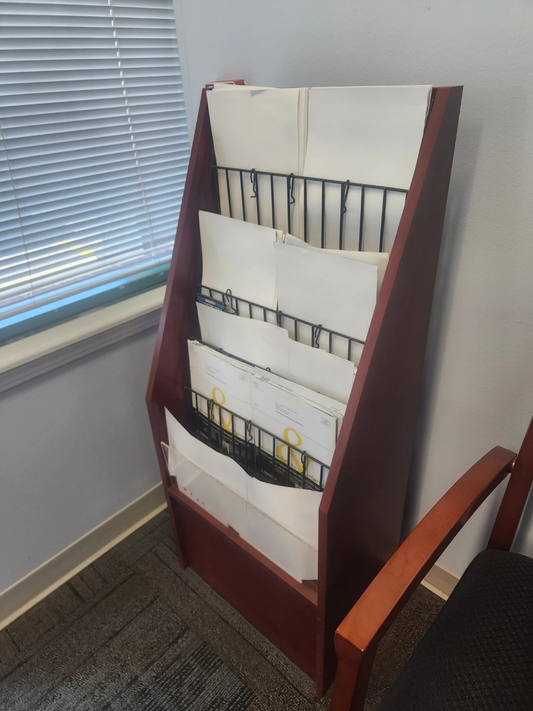 Wooden Magazine Rack / Document Organizer
