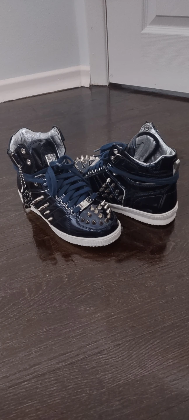 Women's High Top Sneakers with Spikes - photo 2