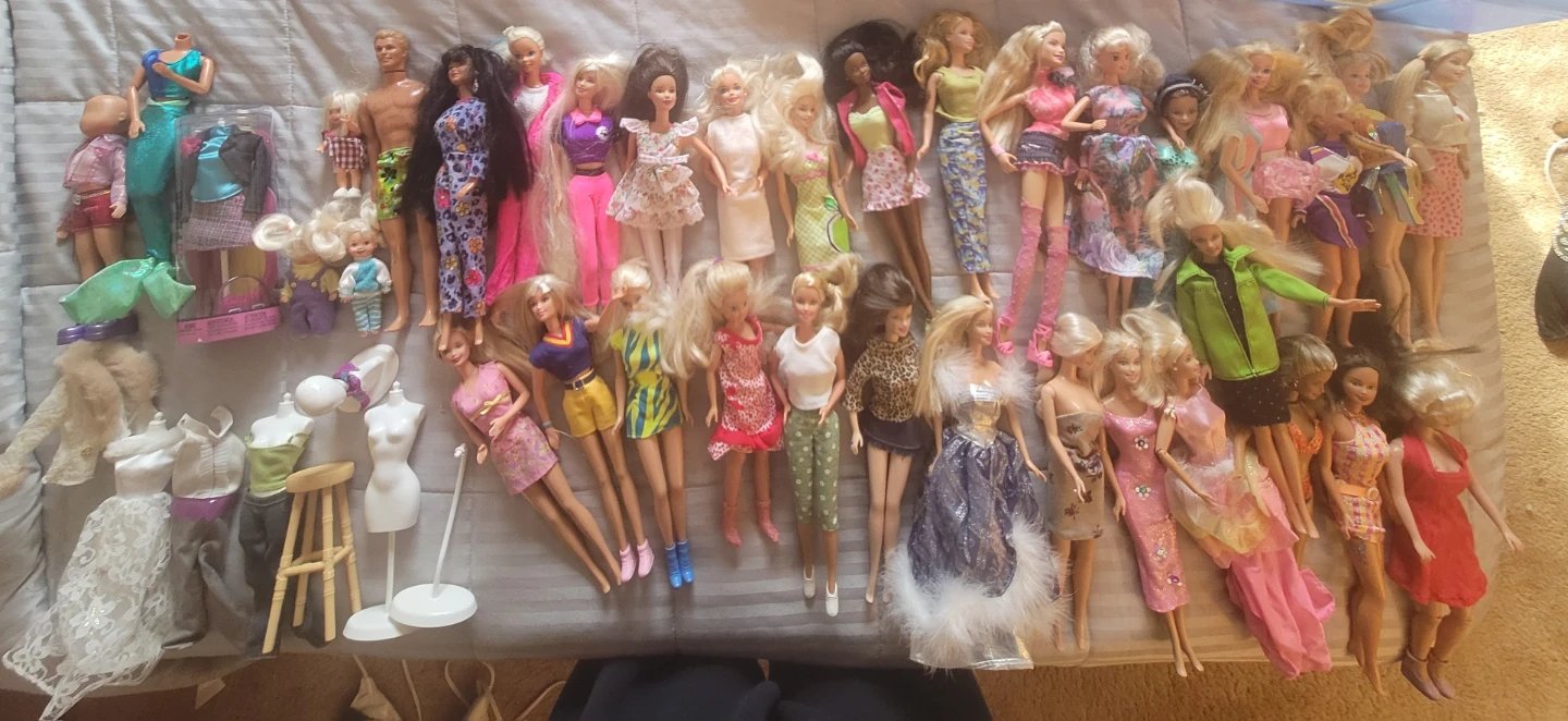 Lot of Barbie Dolls and Accessories