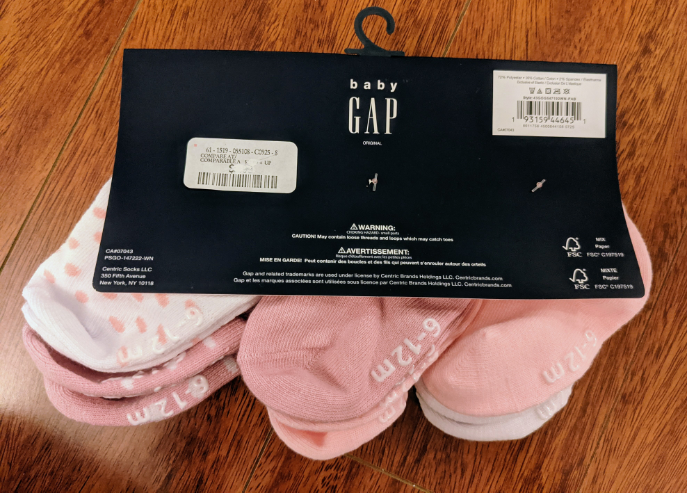 Baby Gap Cotton Quarter Socks (6-12 Months) - 6 Pairs - photo 2