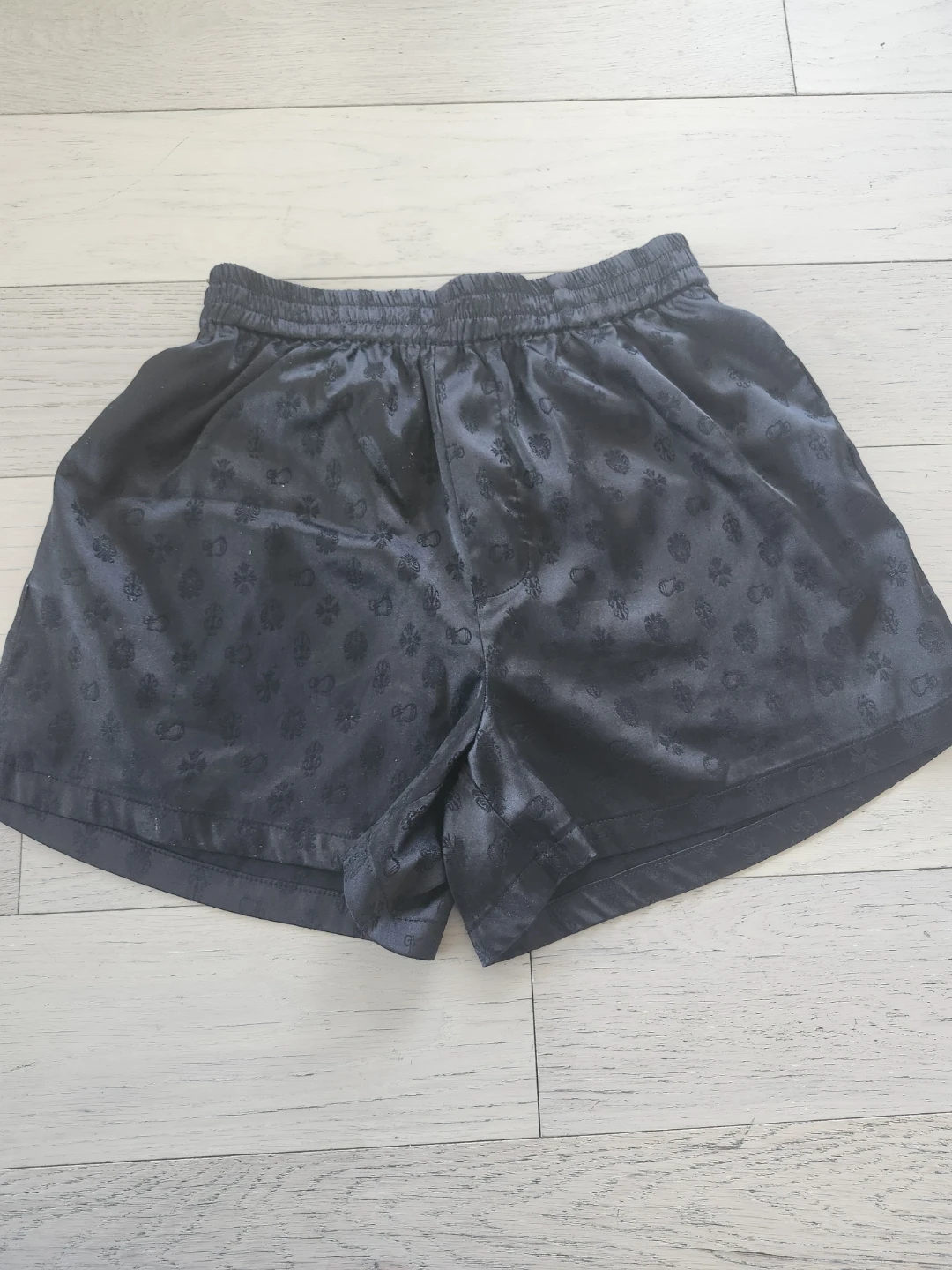 Chrome Hearts Black Silk Shorts Size M