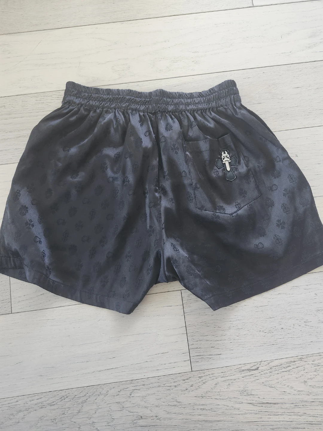 Chrome Hearts Black Silk Shorts Size M - photo 2