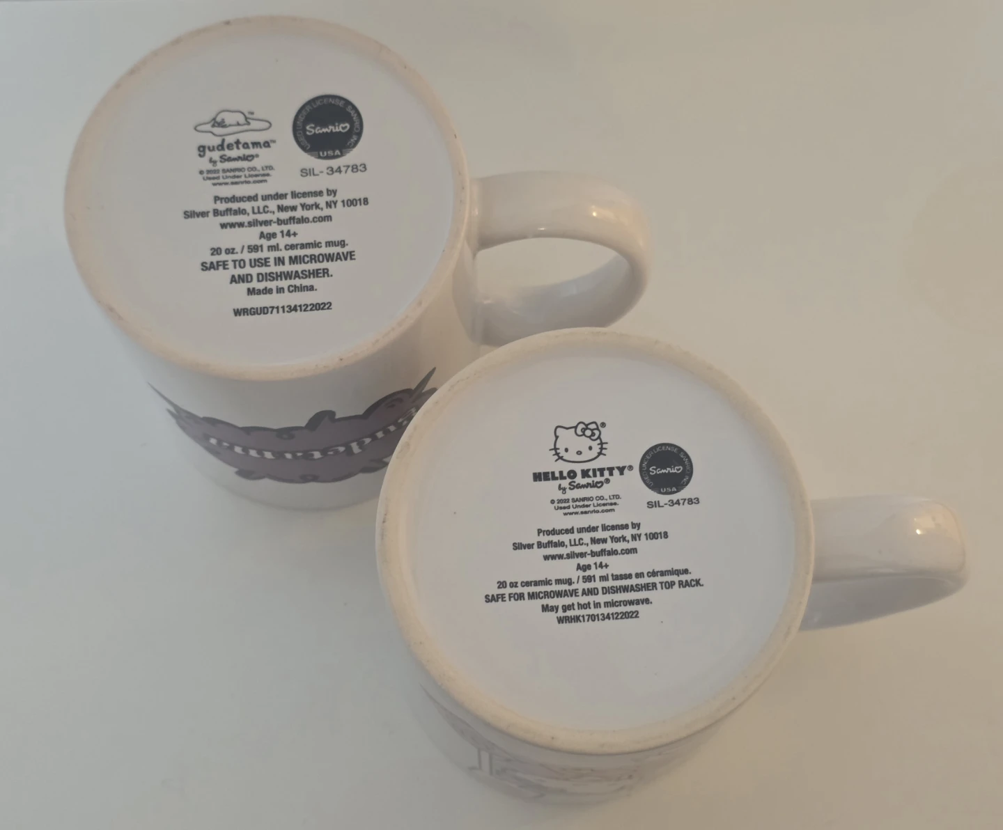 Sanrio Gudetama & Hello Kitty Ceramic Mugs (Set of 2) - photo 2