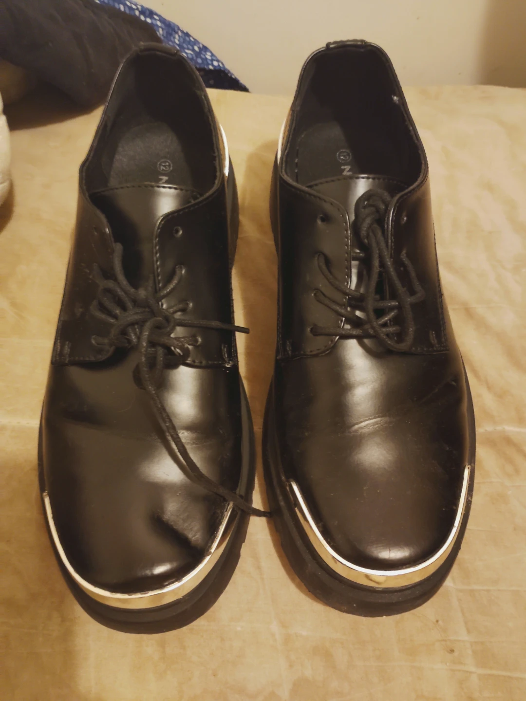 NovaMen Black Oxford Shoes Size 12 - photo 2