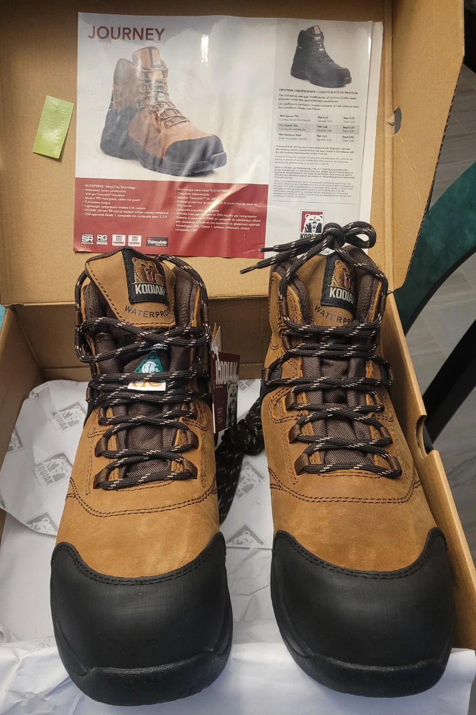 Kodiak Men's Journey Composite Toe Waterproof Work Boots Size 10 - photo 3