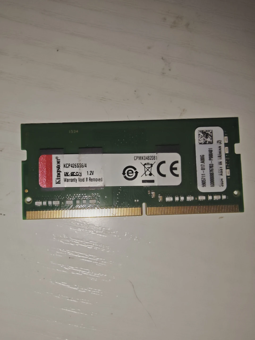 Kingston KCP426S6/4 DDR4 RAM 4GB 1.2V