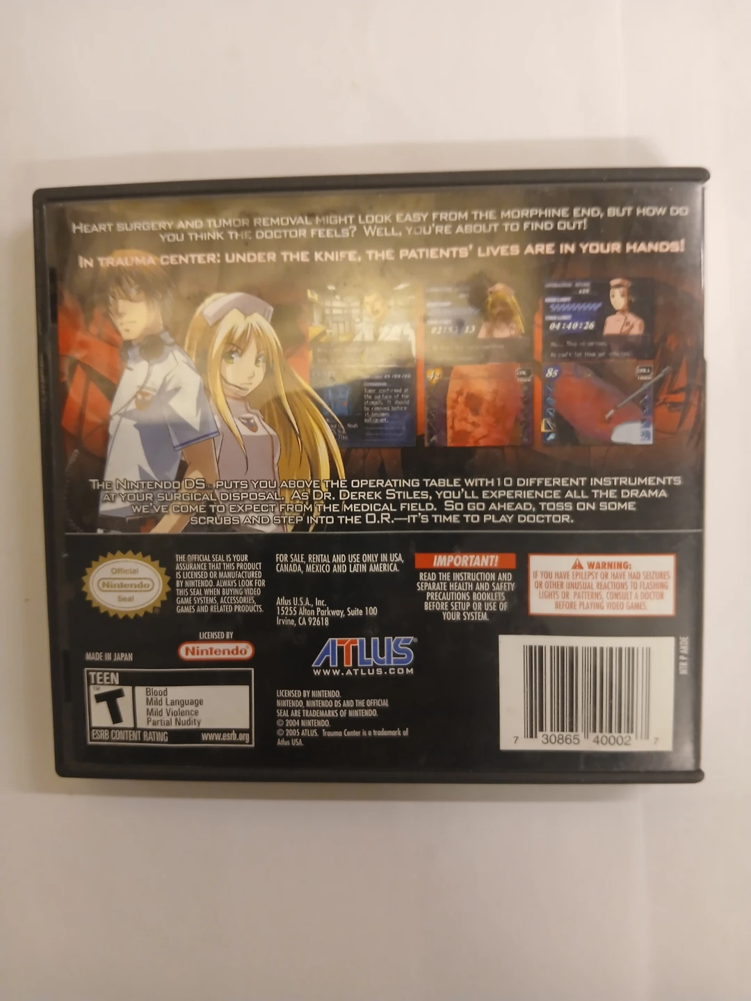 Nintendo DS Trauma Center: Under the Knife Game - photo 5