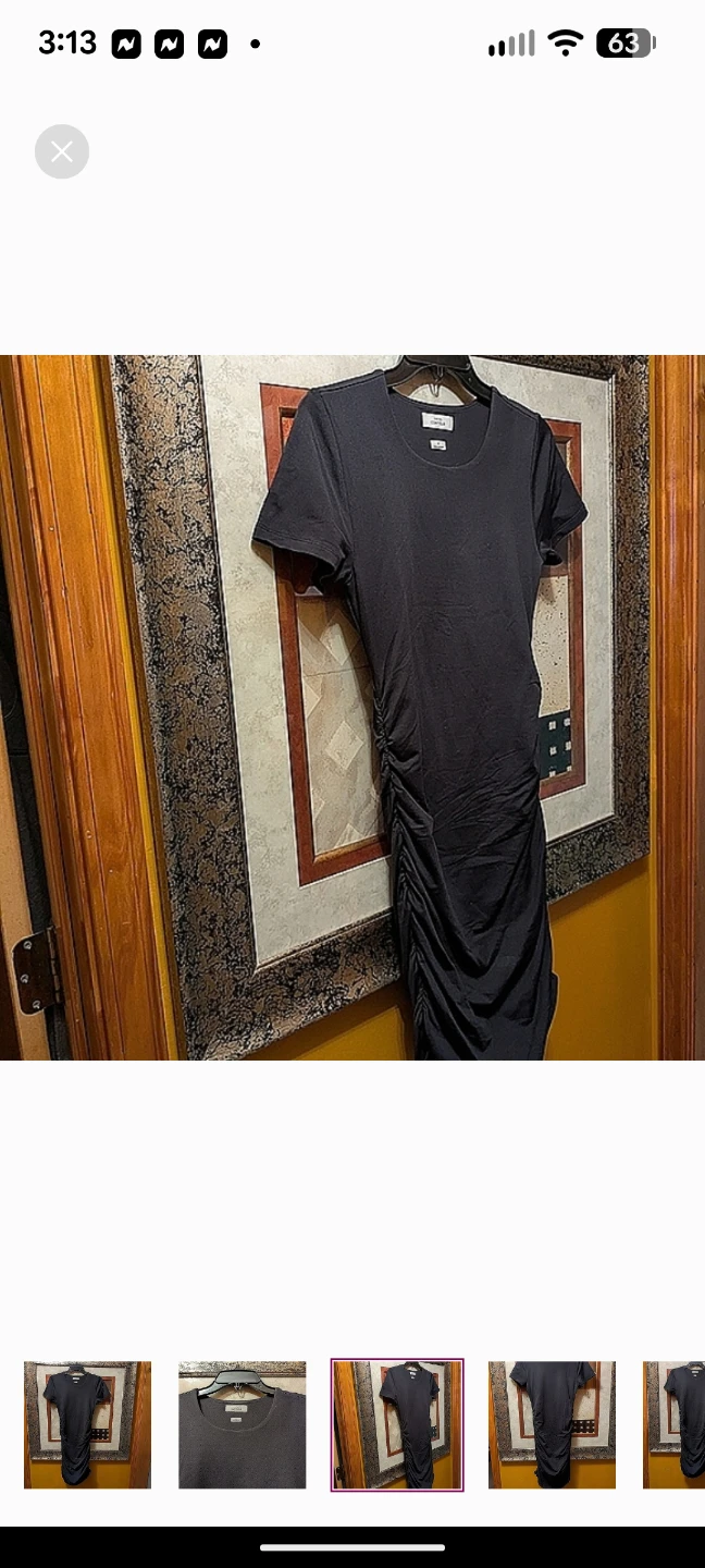 Babaton Contour Black Sheath Midi Dress Crew Neck Casual - photo 3