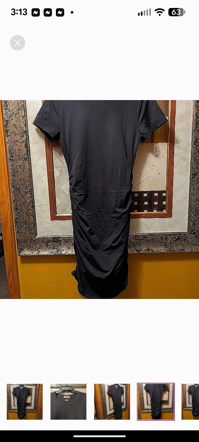 Babaton Contour Black Sheath Midi Dress Crew Neck Casual - photo 4
