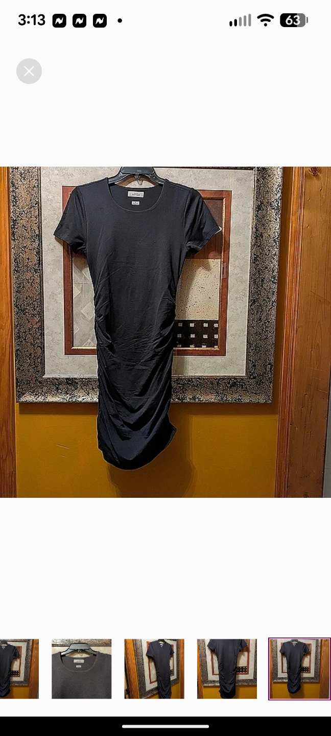 Babaton Contour Black Sheath Midi Dress Crew Neck Casual - photo 5