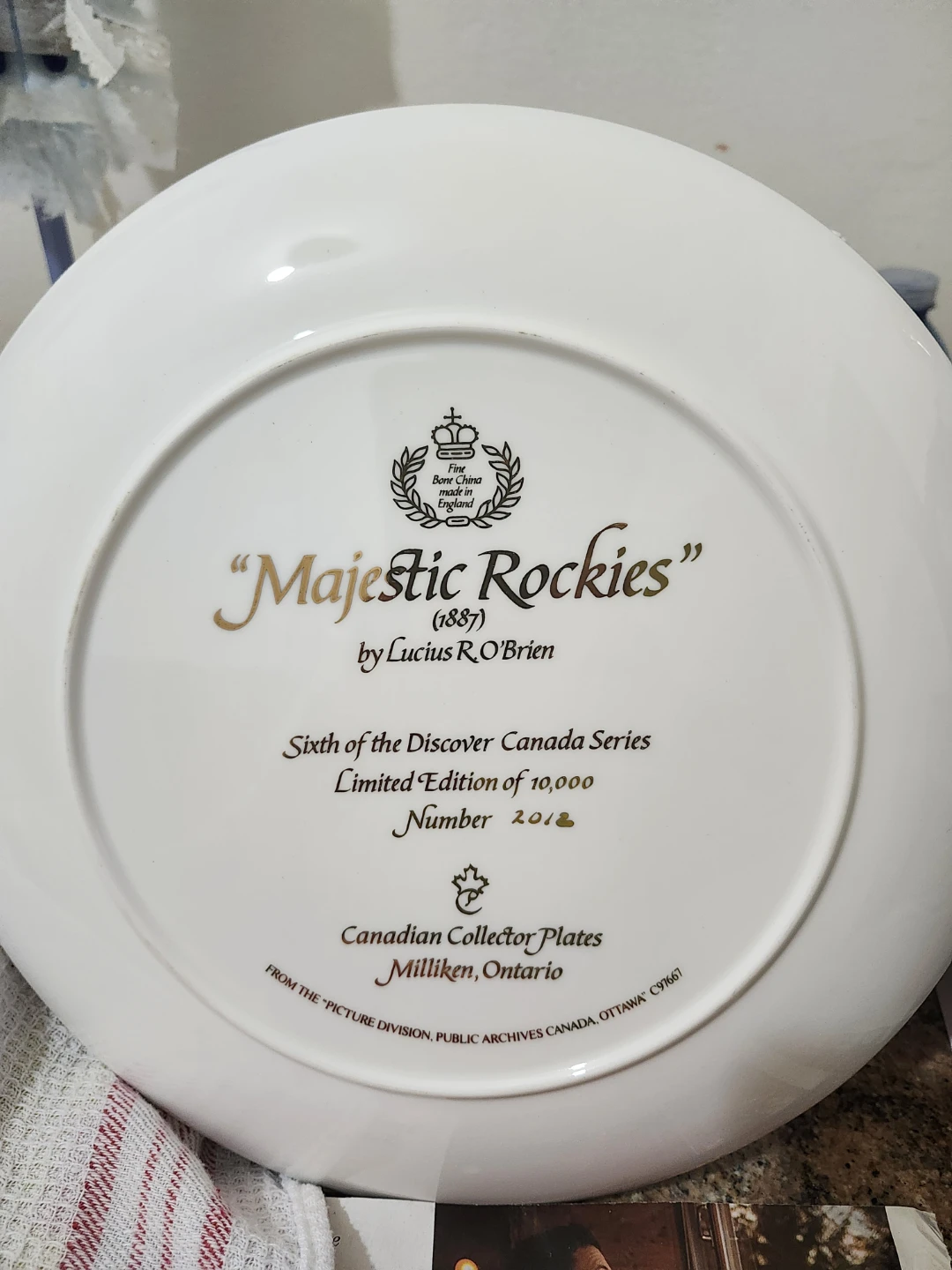 Majestic Rockies Collector Plate by Lucius R. O'Brien - photo 2