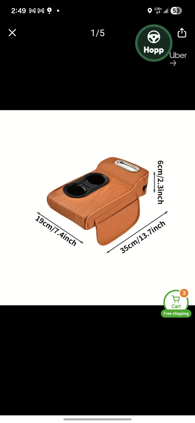 Car Armrest Organizer Storage Box - photo 2