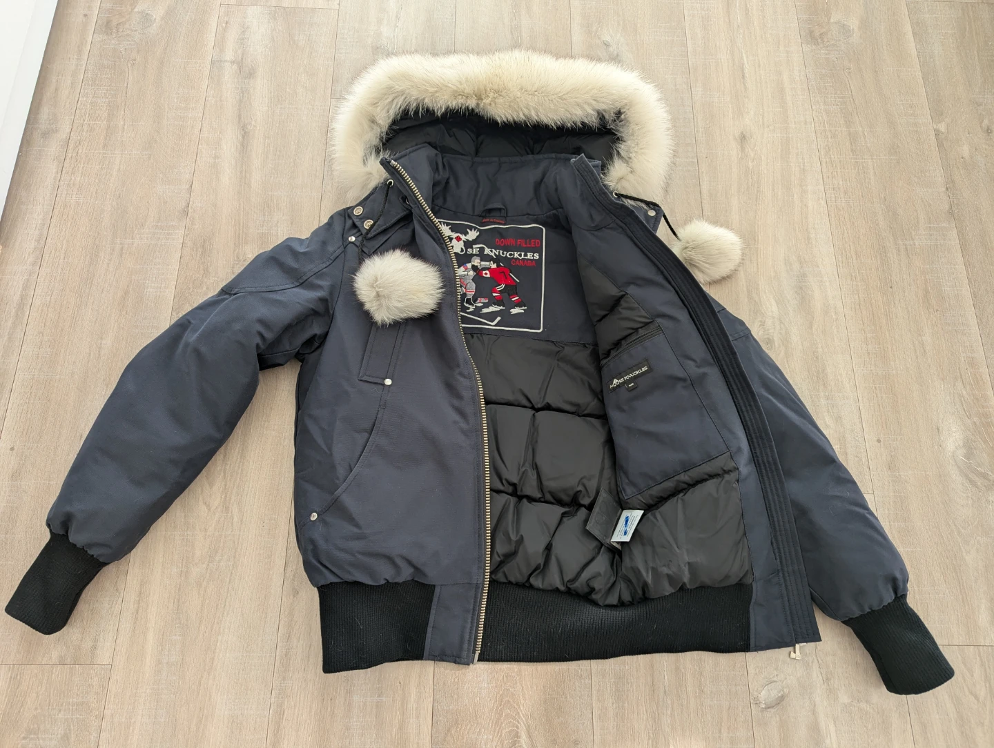 Moose Knuckles Bomber Jacket with Fur Hood - photo 2