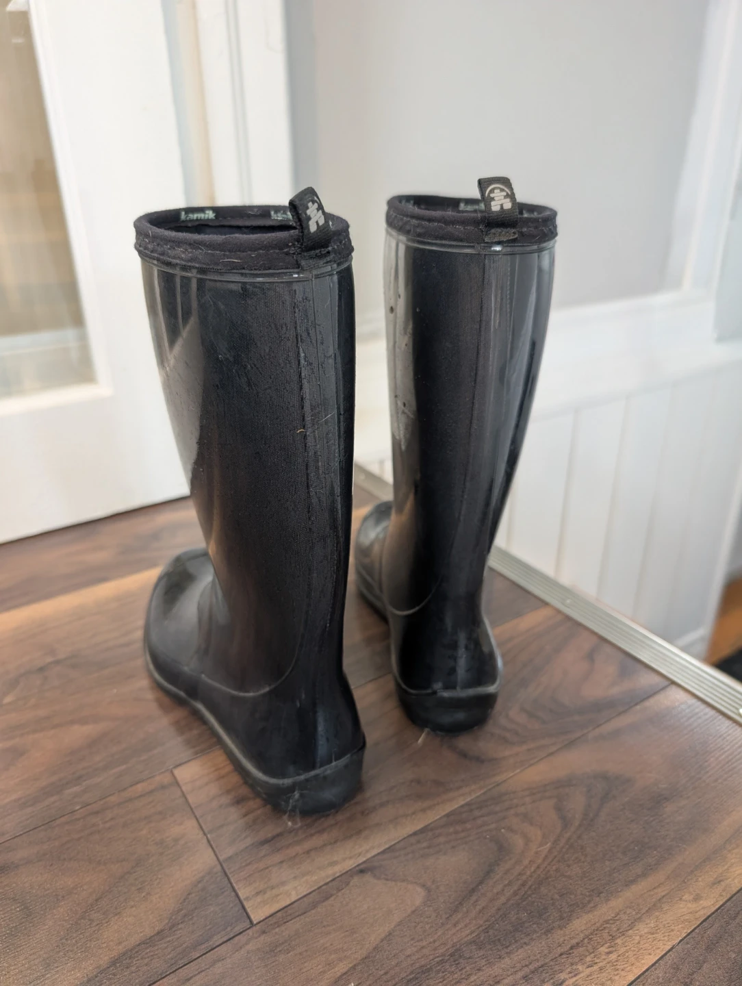 Kamik Black Rubber Rain Boots - Size 8 Women's - photo 2