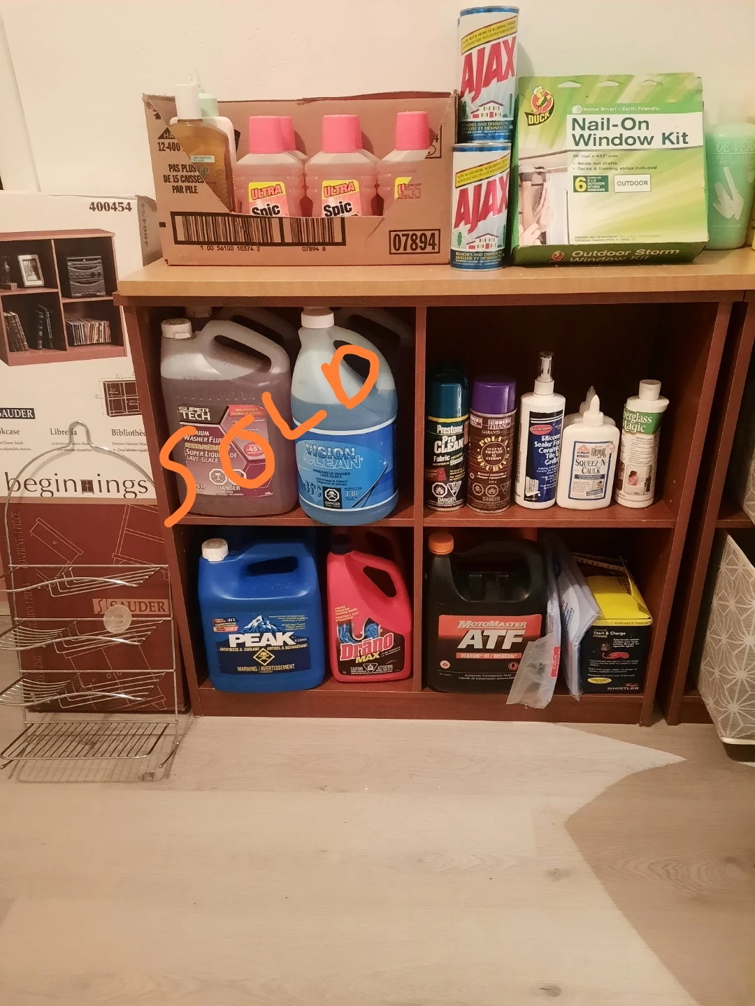 Various Household Cleaning & Car Fluids