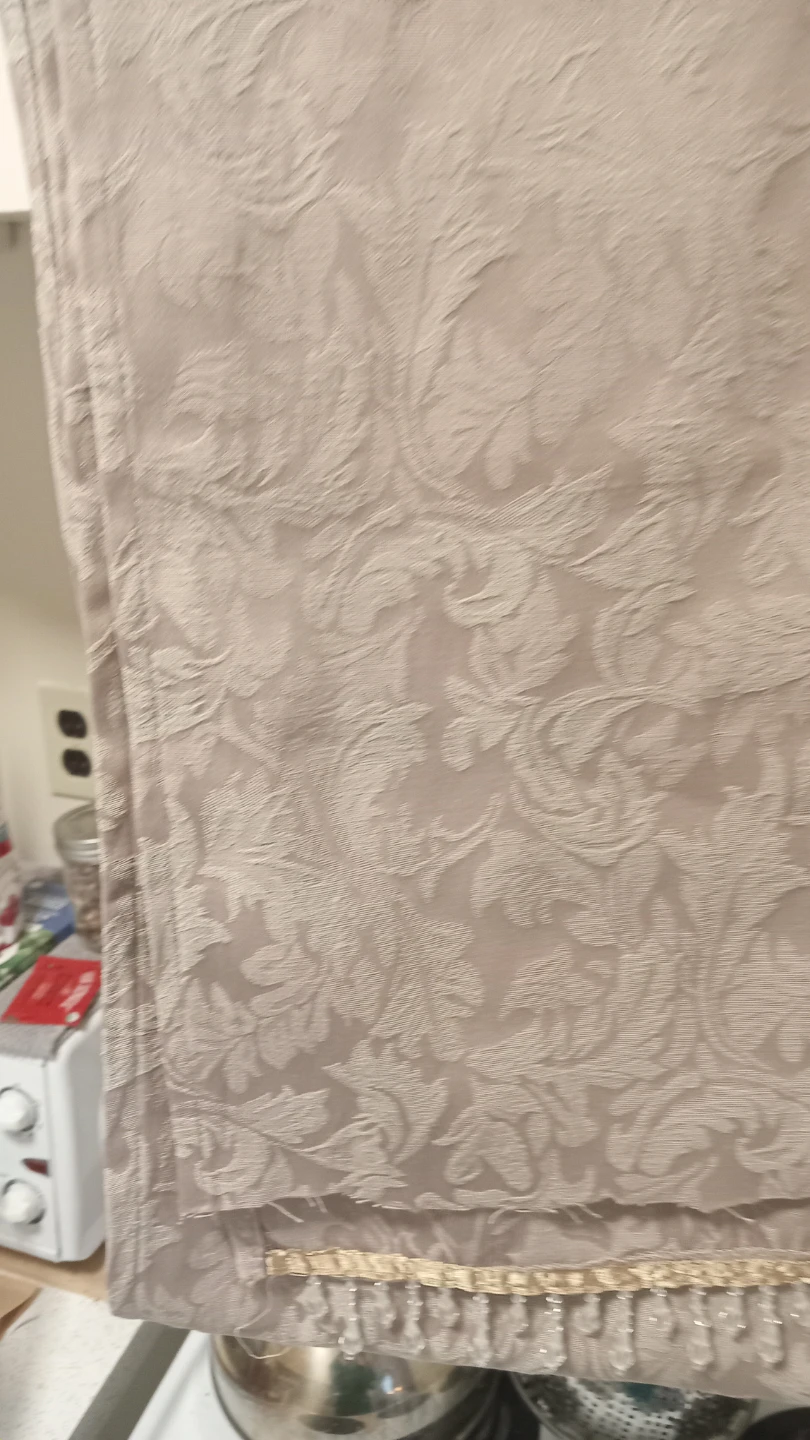 Tapestry Fabric with Beaded Trim